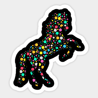 Colorful Polka Dot Horse International Dot Day Sticker